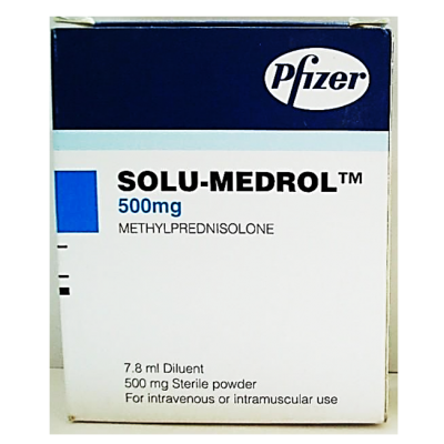 SOLU - MEDROL ® 500 mg ( Methylprednisolone sodium succinate ) for IV , IM injection USP
